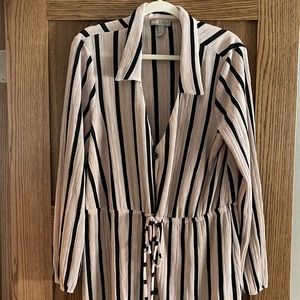 ASOS collared dress with tie waist